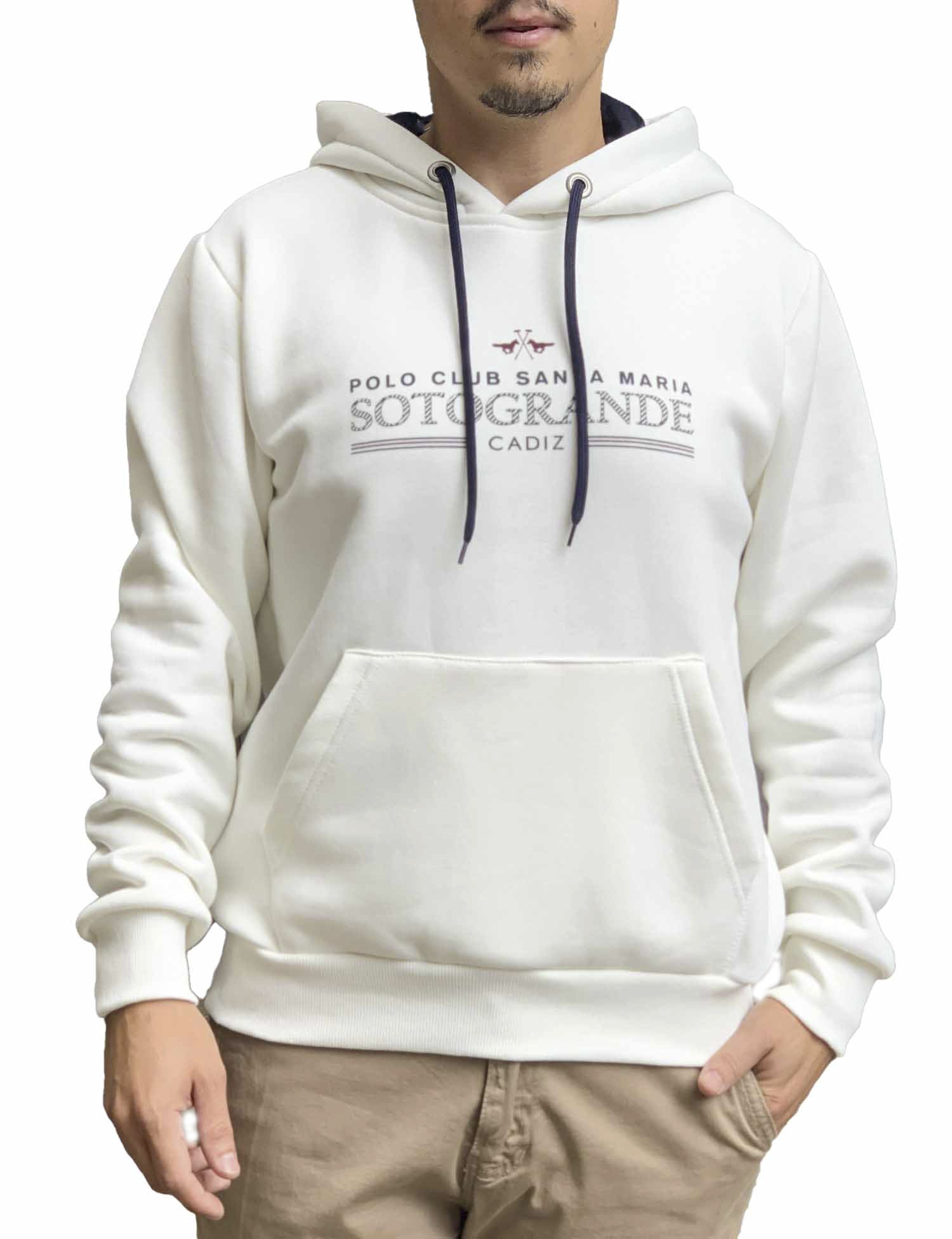 Everbest Ανδρικό Plus Size άσπρο φούτερ 241005 φωτογραφία